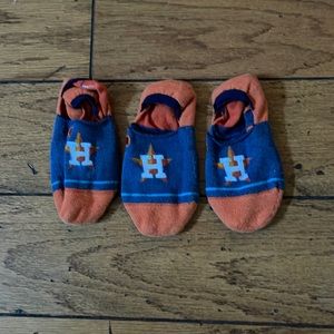 Three pair bundle women’s Stance Houston Astros no show socks.